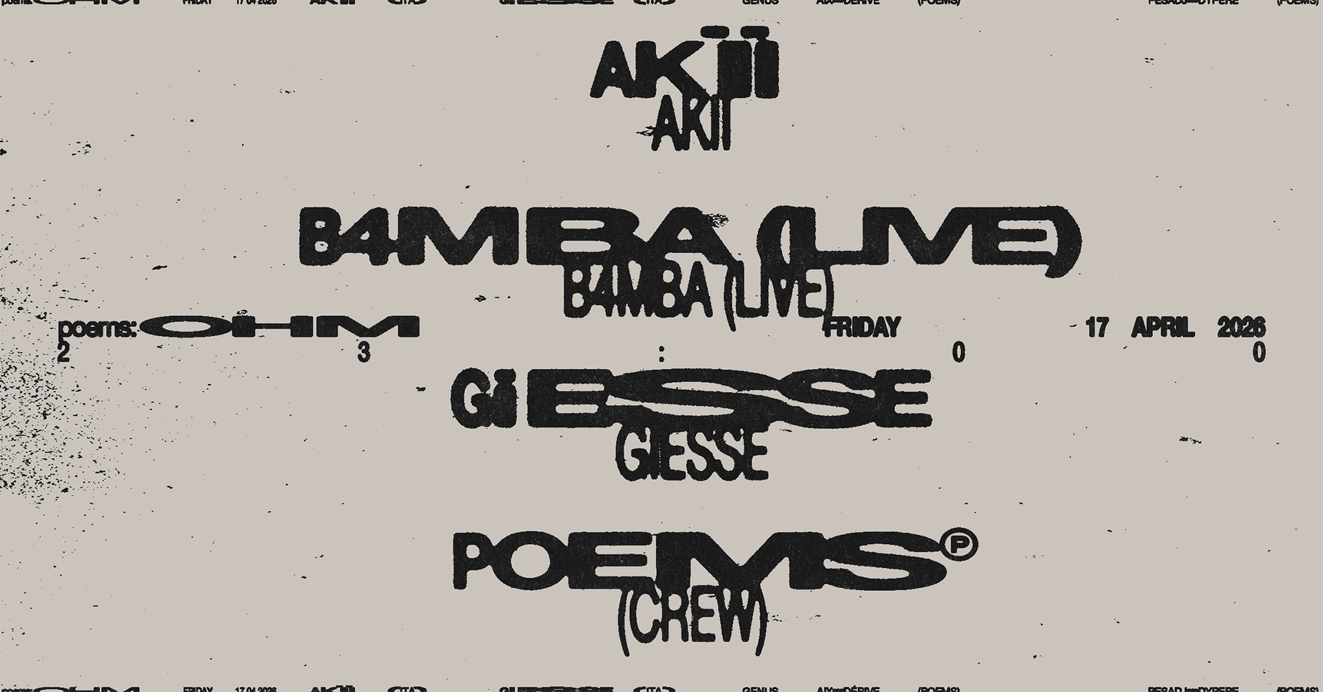 poems with Akïi, B4mba (live) and Giesse