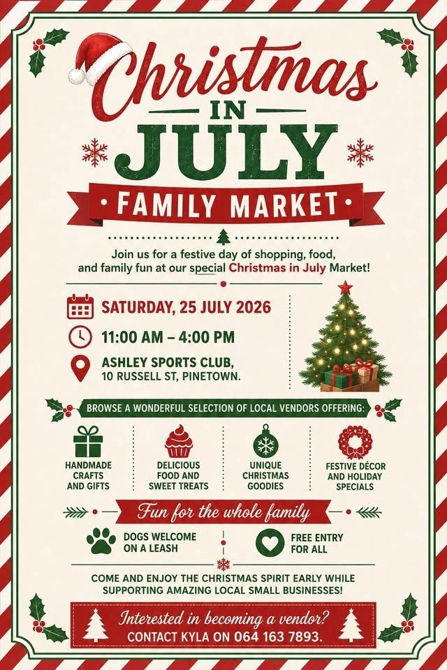 Ashley Sports Club Christmas in July Market