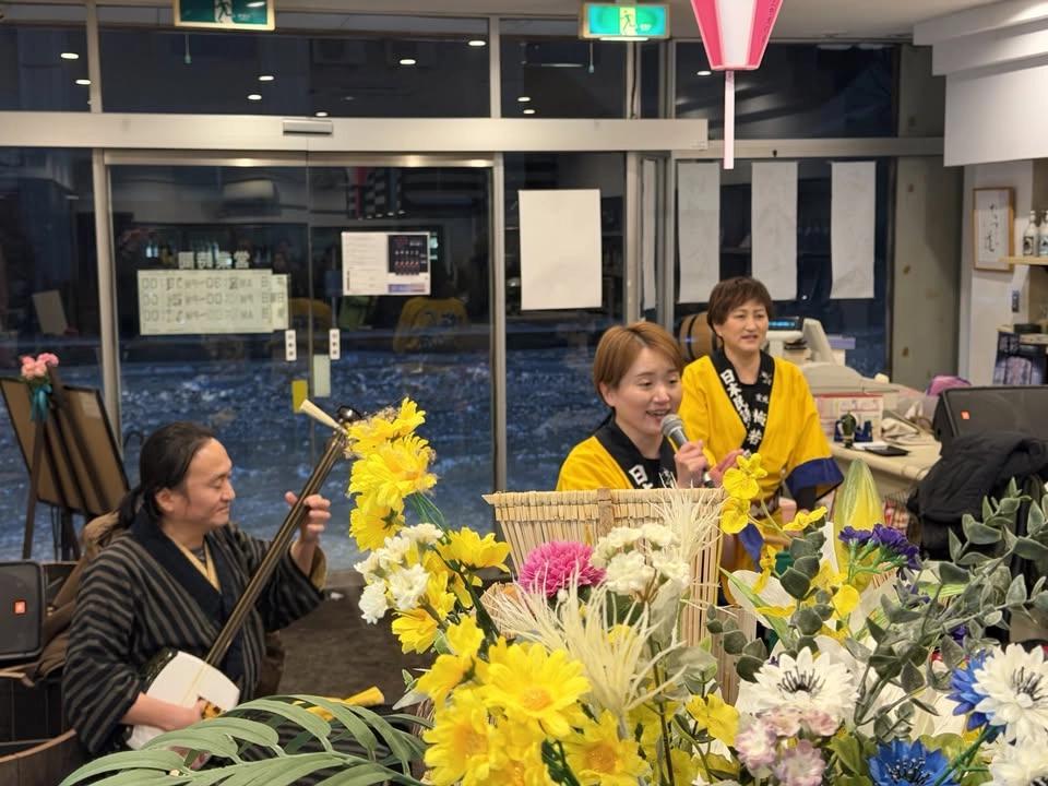 藤井酒店で民謡ライブ