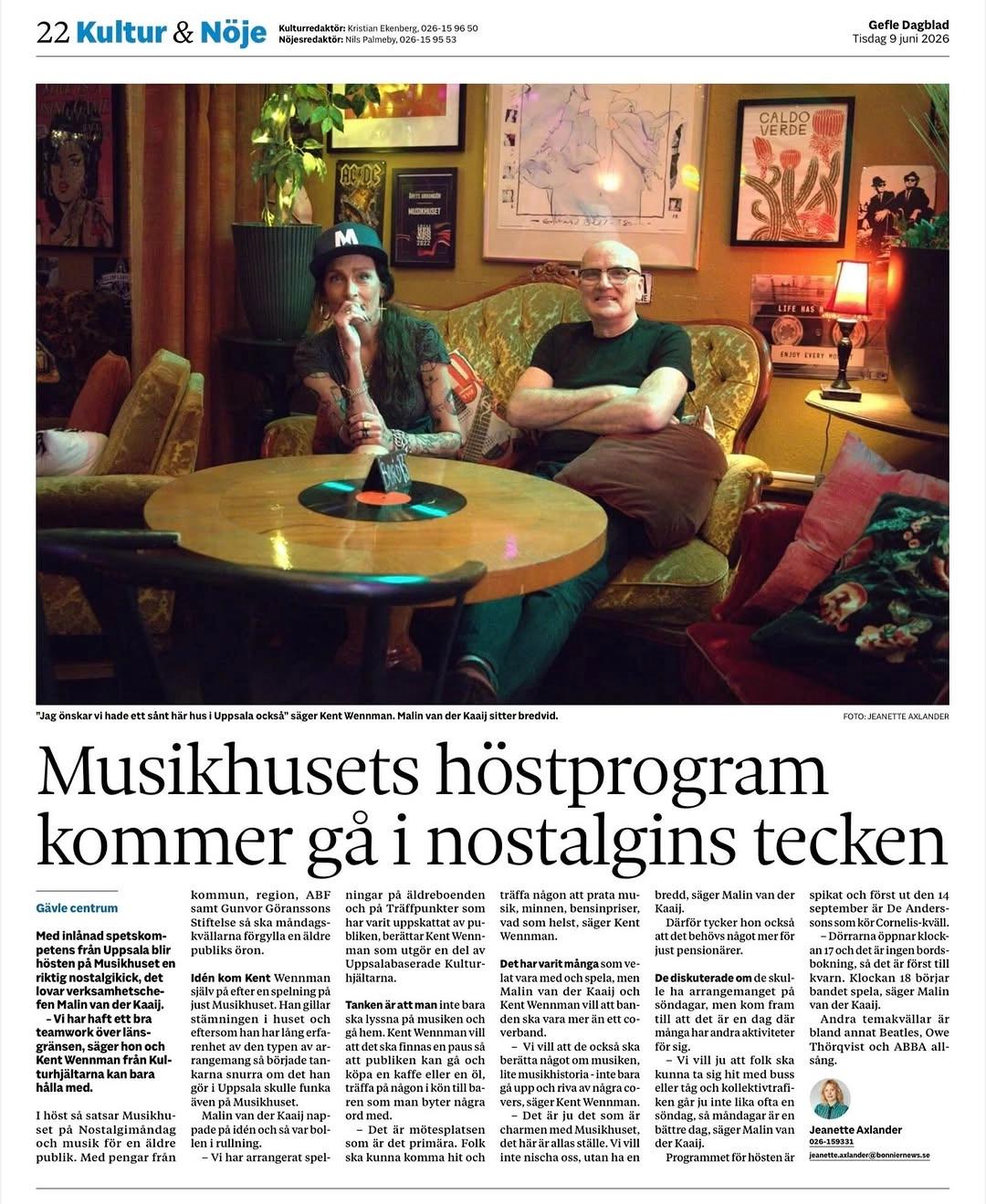 Nostalgimåndag – De Anderssons kör Cornelis-kväll