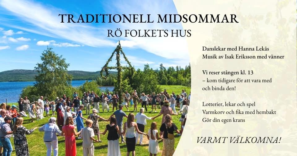 Midsommarfirande på Rö Folkets Hus
