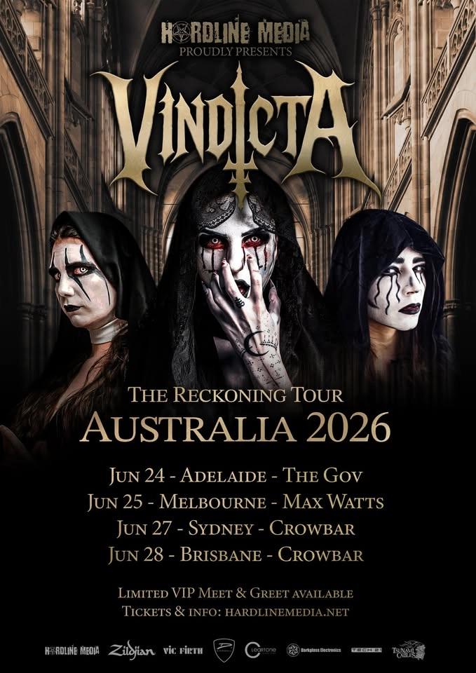 VINDICTA - The Reckoning - Sydney - Crowbar - Sat 27 Jun