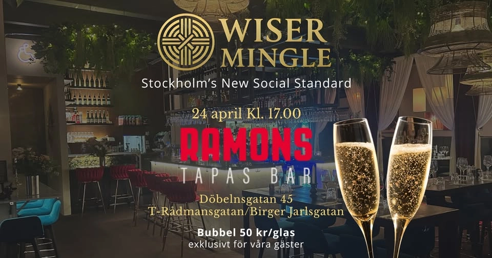 ✨ Wiser Mingle @ RAMONS – 24 april kl. 17.00 🥂