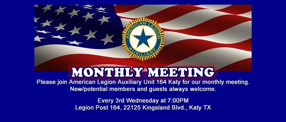 ALA Unit 164 Katy Monthly Meeting
