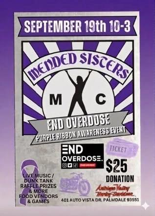 Mended Sisters MC end overdose awareness