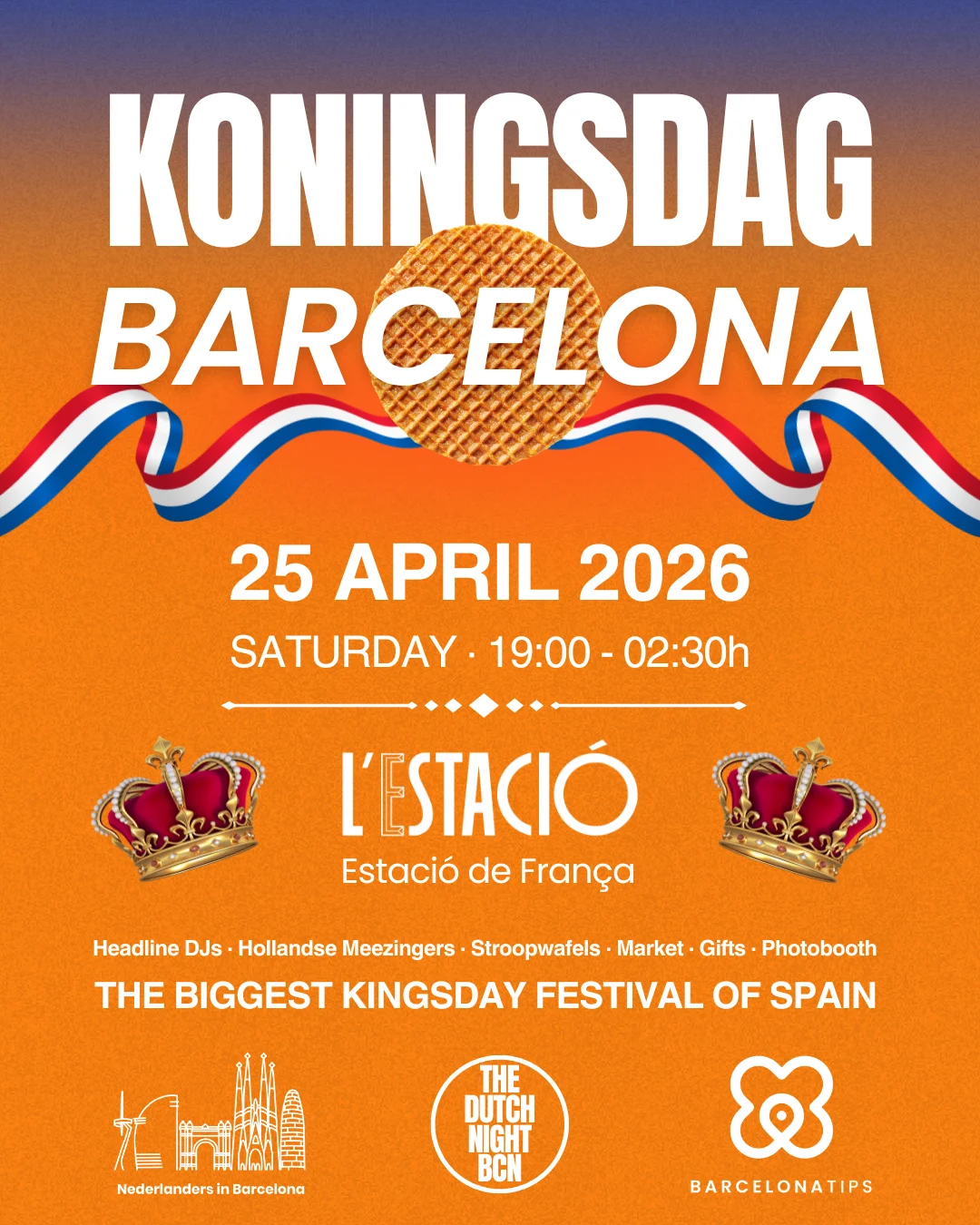 Koningsdag Festival Barcelona 2026 - Kingsday