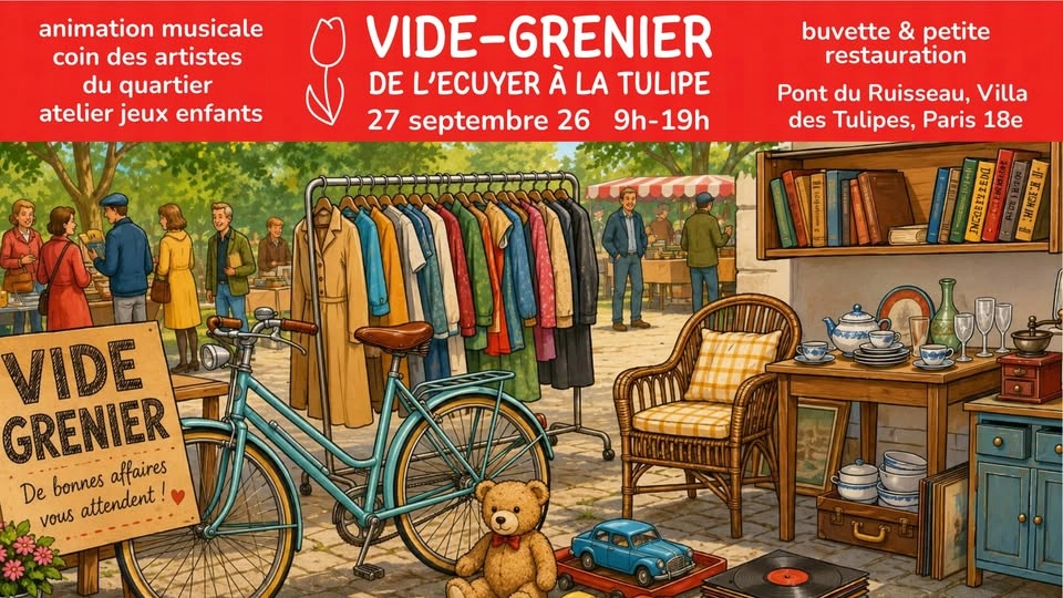 🌷Vide-grenier festif de 𝓛'𝓔𝓬𝓾𝔂𝓮𝓻 à 𝓵𝓪 𝓽𝓾𝓵𝓲𝓹𝓮 : 27 septembre 26