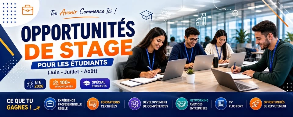 Opportunités de Stage Pour Les Étudiants (Juin - Juillet - Août)