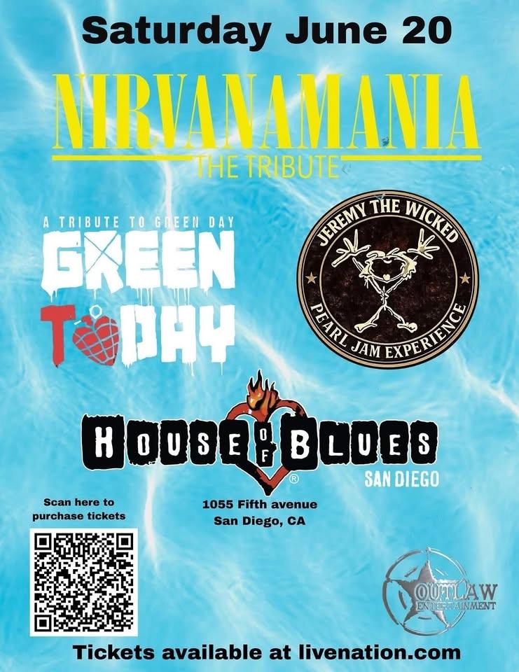 ALL AGES - GREEN DAY, NIrvana, & Pearl Jam tributes