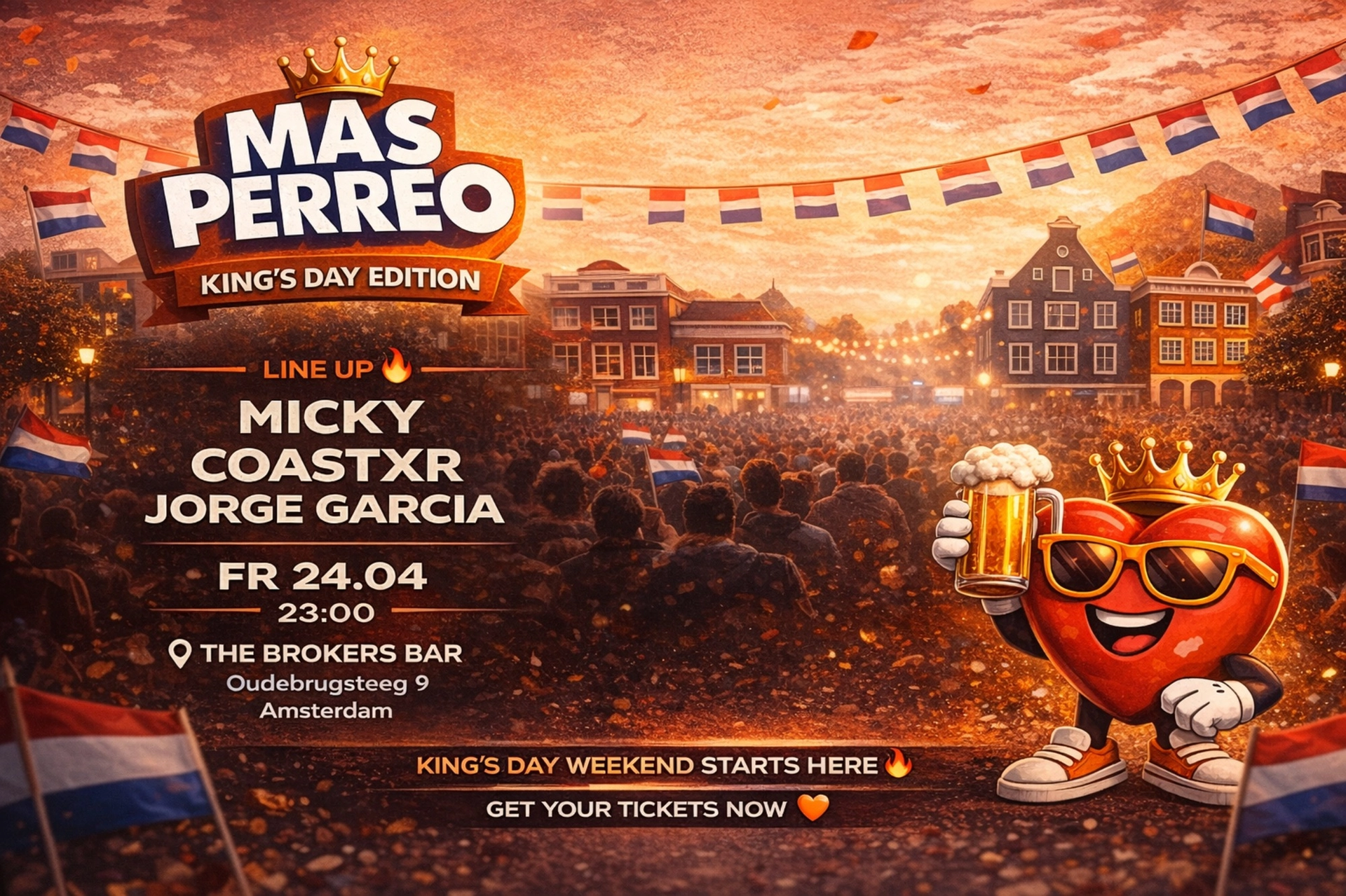 Más Perreo AMSTERDAM — KING'S DAY EDITION