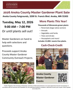 2026 Anoka County Master Gardener Plant Sale!