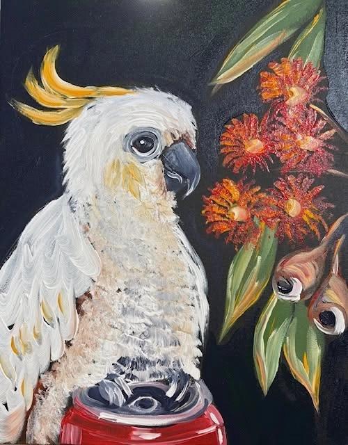Cocky on a Coke Can - Paint n Sip Deagon