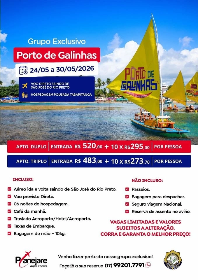 viagem Porto de galinhas/PE