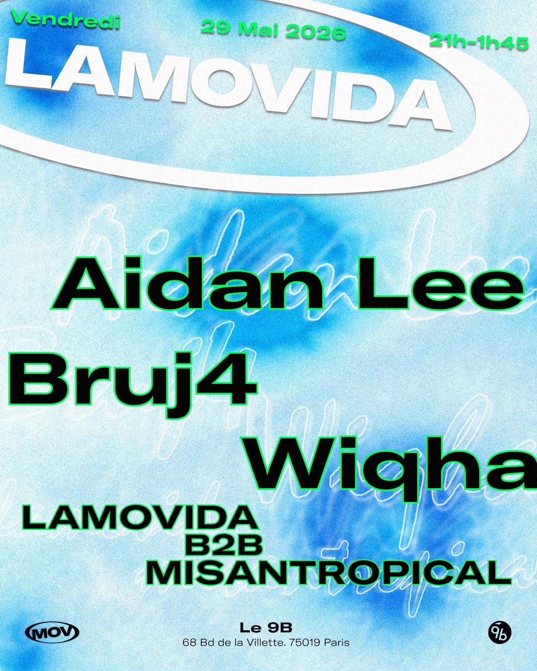LAMOVIDA invite: Misantropical, Wiqha, Bruj4 & Aidan Lee