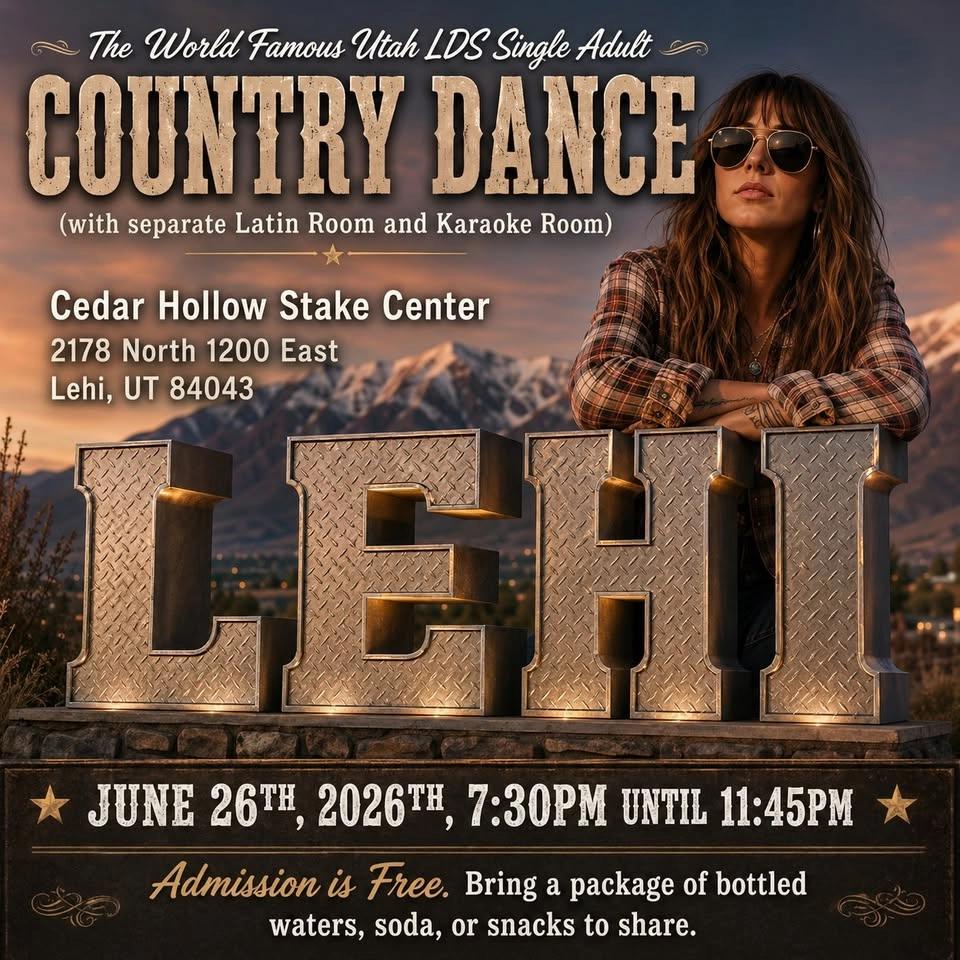 Utah County LDS Single Adult Country Dance - June 26th in Lehi!