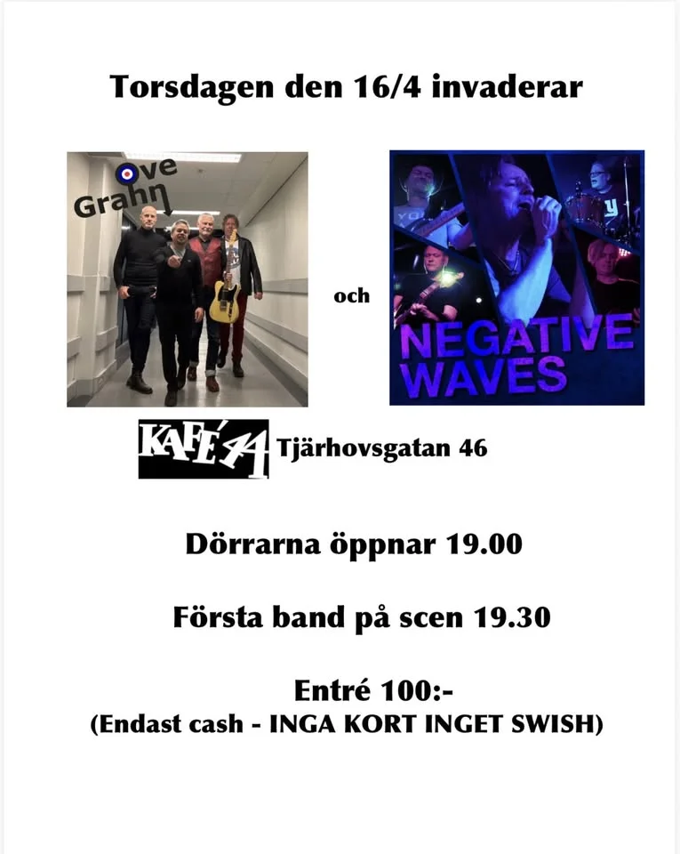 Ove Grahn & Negative Waves på Kafé44
