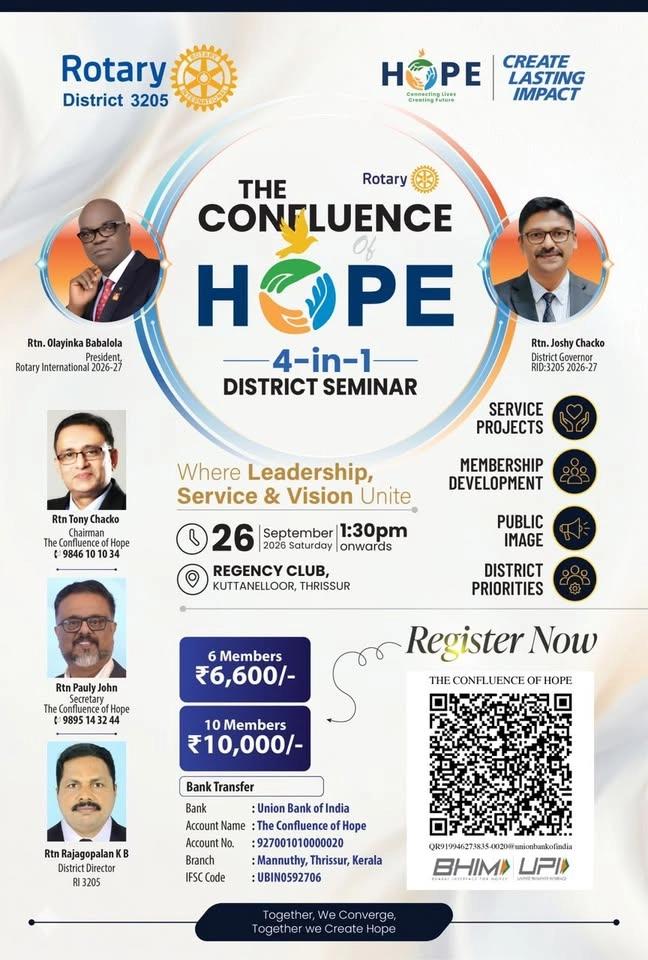 THE CONFLUENCE OF HOPE . 4-in-1 District Seminar