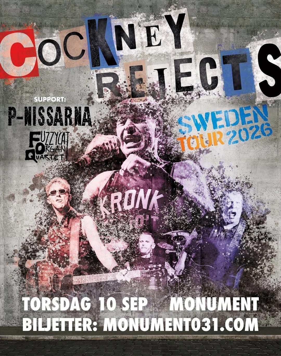 Cockney Rejects – Sweden Tour 2026