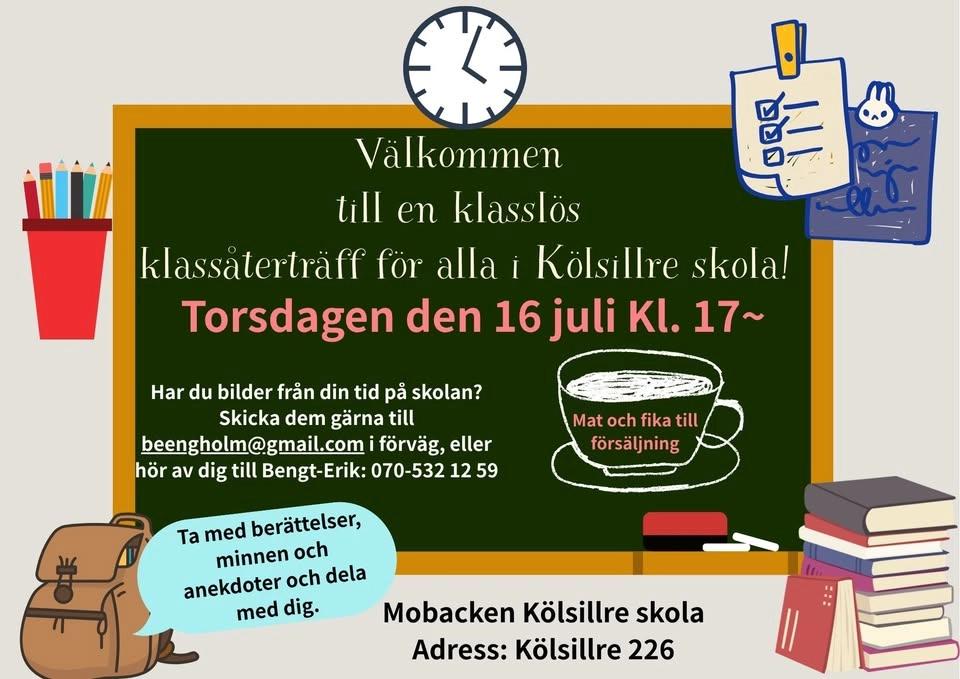 Klasslös klassåterträff i Kölsillre skola