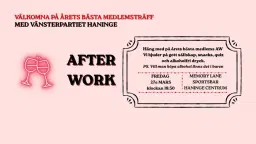 After Work med Vänsterpartiet Haninge 🍷