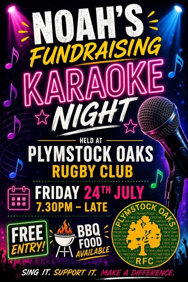 Noah’s fundraising Karaoke night