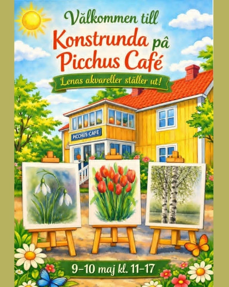 Lenas akvareller på Väsby konstrunda