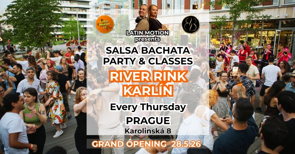 Salsa a bachata open air v River Rink Karlín ⭐️