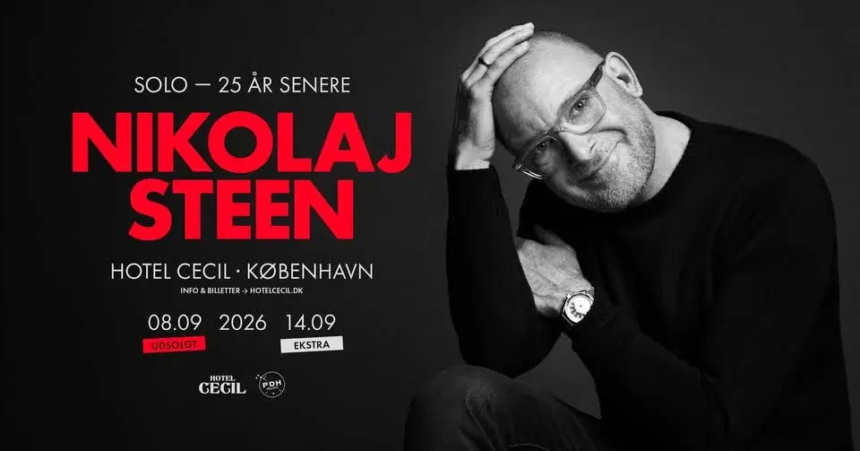 UDSOLGT! Nikolaj Steen – Solo 25 år senere | Hotel Cecil, København