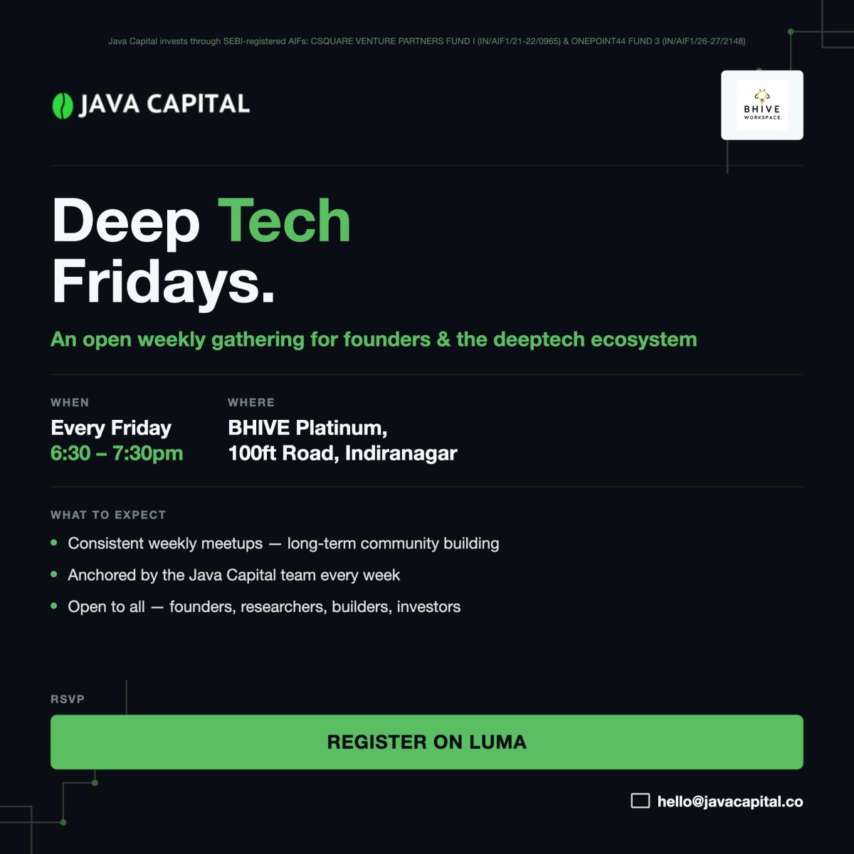 Deep-Tech Fridays by Java Capital