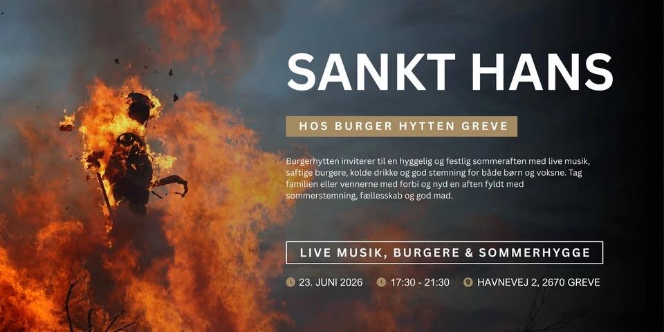 Sankt Hans Aften hos Burger Hytten Greve