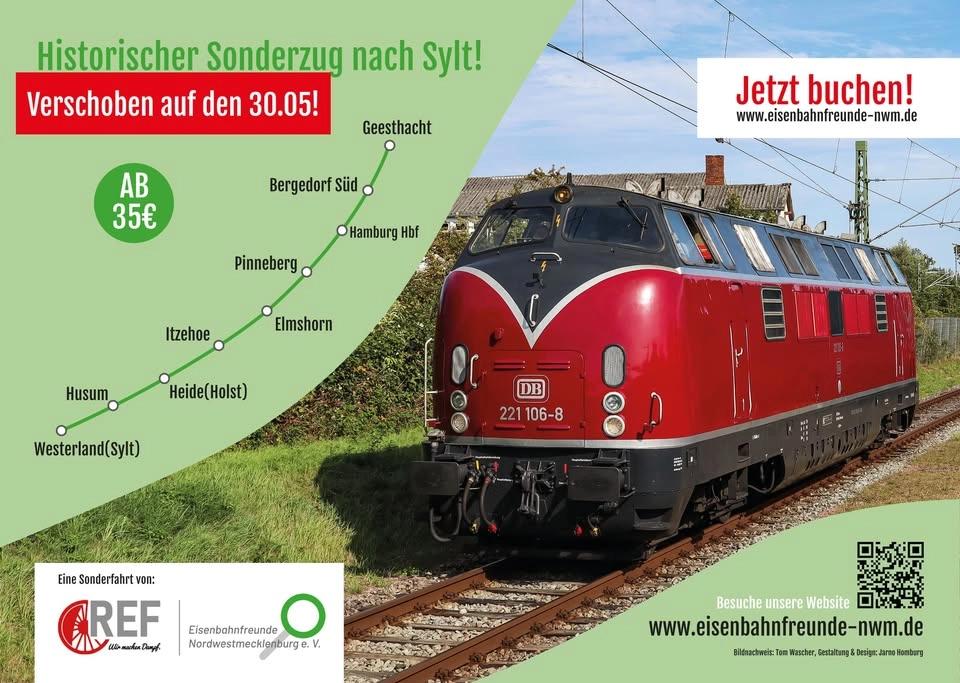 Sonderzug von Geesthacht nach Sylt