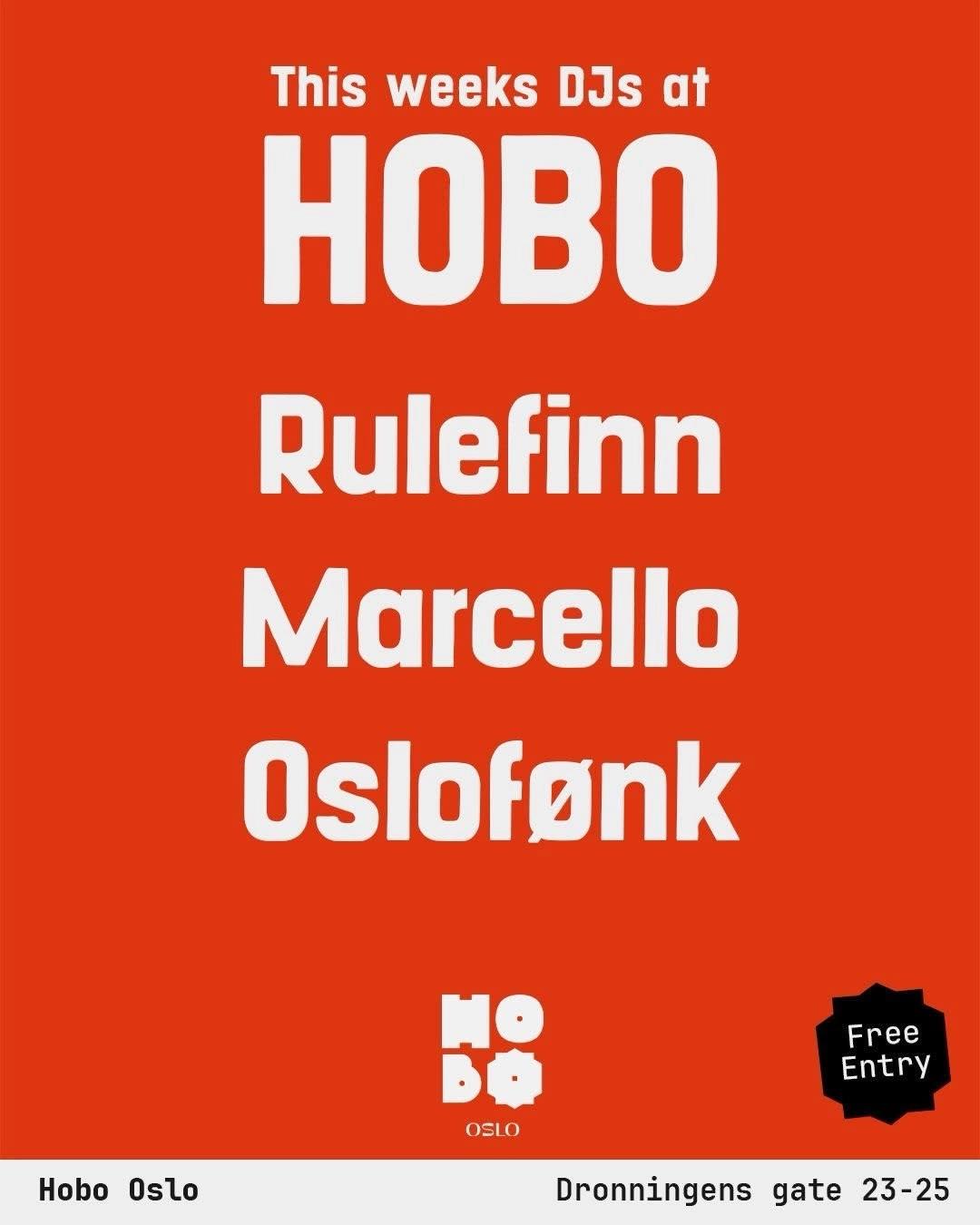 This Week's DJs at Hobo – Oslofønk