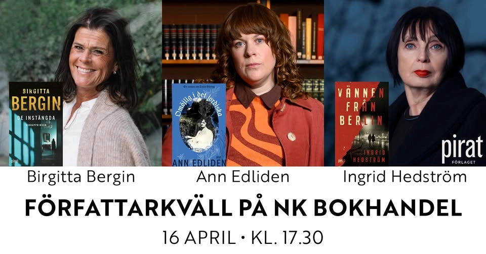 Författarkväll med Piratförlaget på NK Bokhandel
