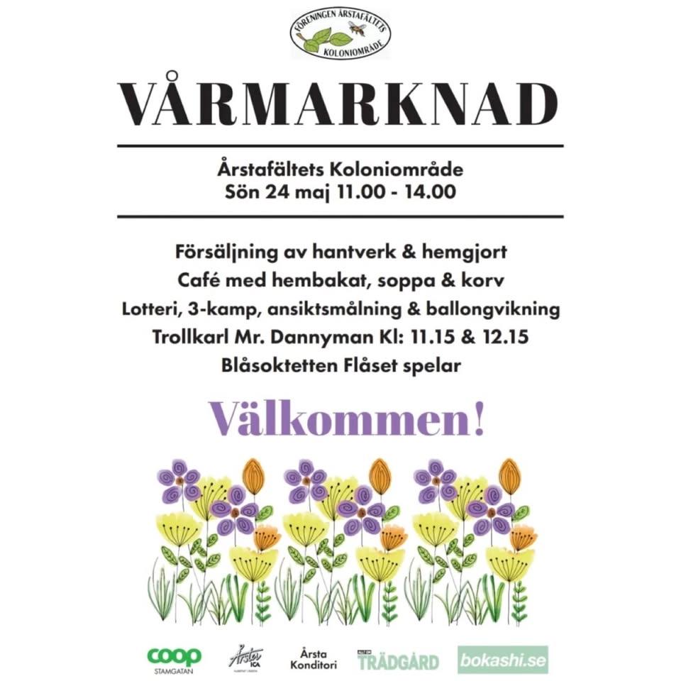 Vårmarknad på Årstafältets kolonilottsområde