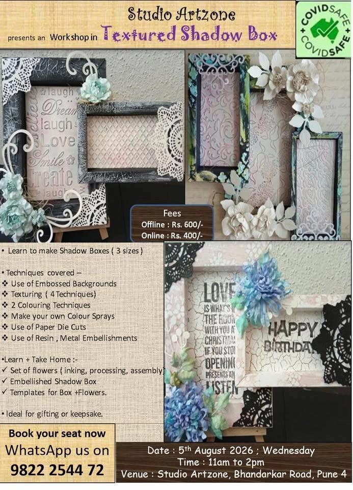 Textured Floral Shadowbox