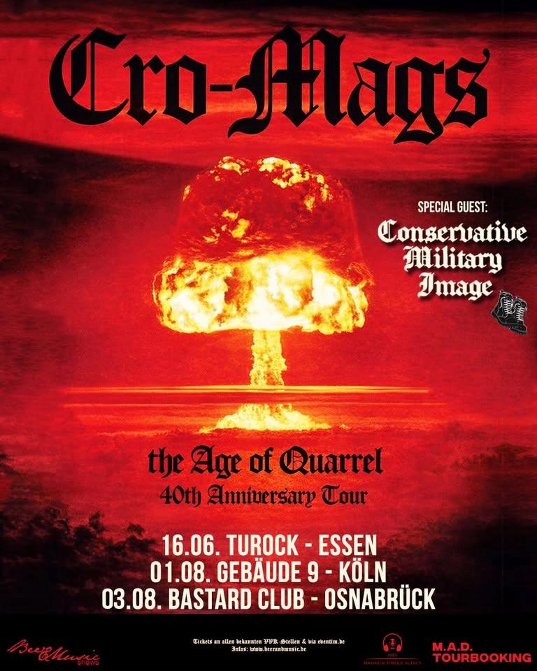 40yrs "Age Of Quarrel": CRO-MAGS & Gäste: CONSERVATIVE MILITARY IMAGE - Essen