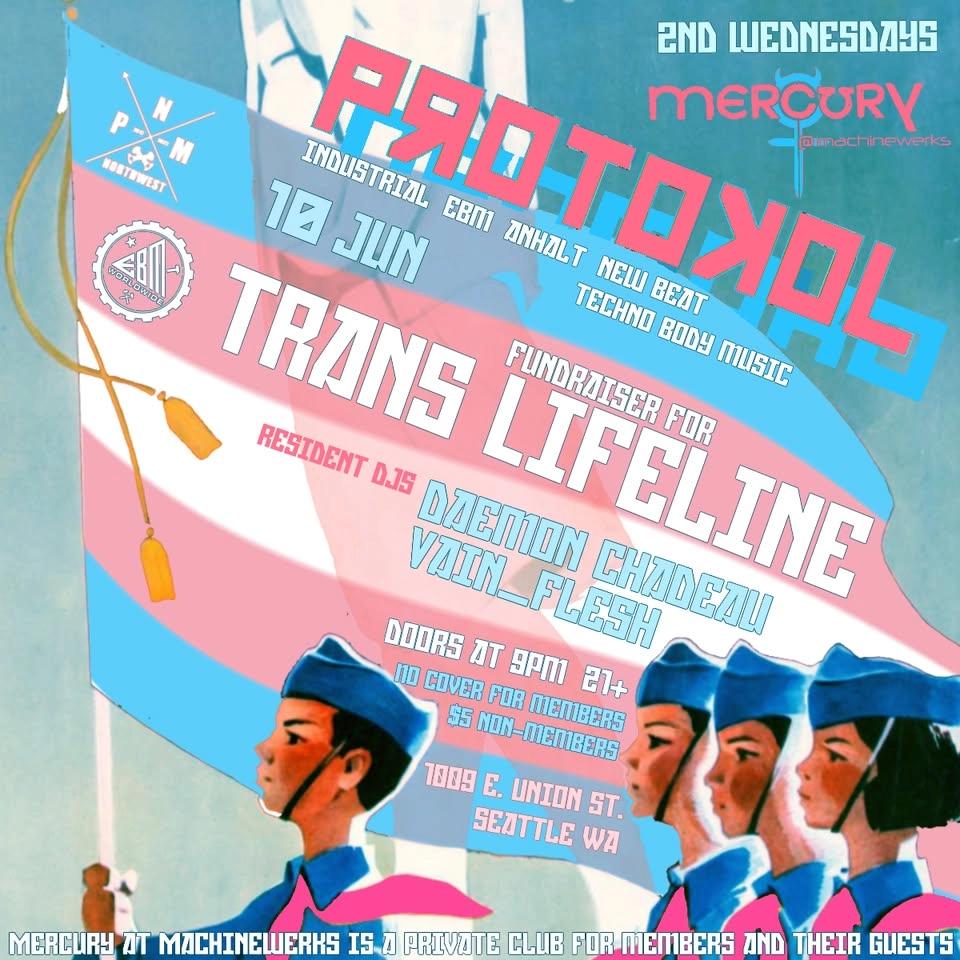 ★⚒️ PROTOKOL Pride Month fundraiser for TRANS LIFELINE ⚒️★