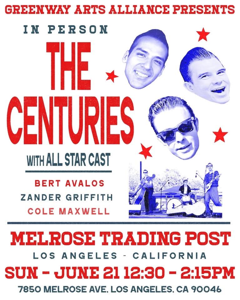 THE CENTURIES, at Melrose Trading Post, ROCKABILLY in Los Angeles, family friendly, vendors, vintage
