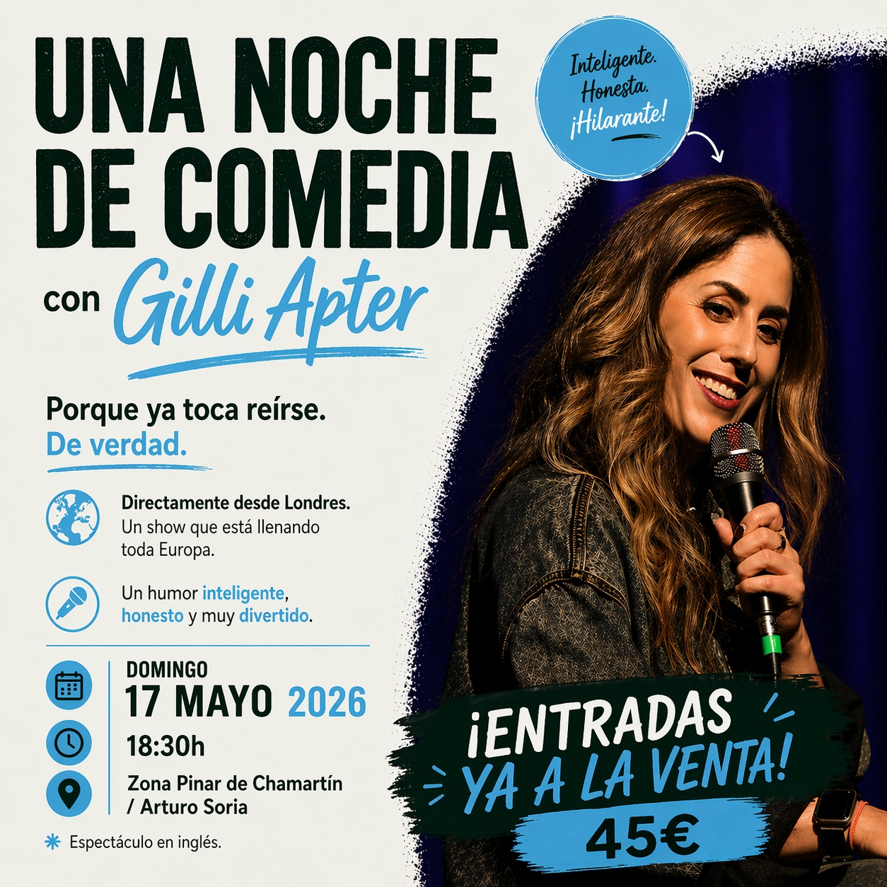 Gilli Apter en Madrid · Stand-up Comedy Night