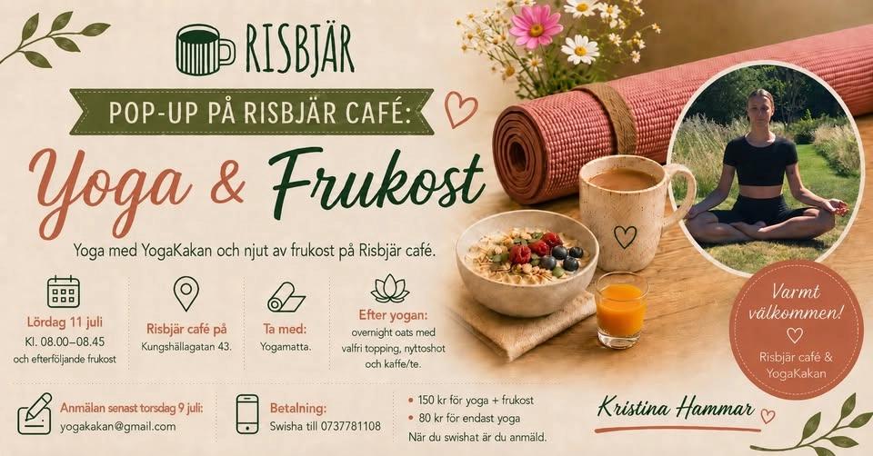 Pop-Up på Risbjär café: Yoga & Frukost med YogaKakan