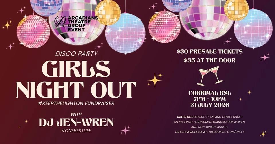 Girls Night Out | Arcadians Theatre Group Fundraiser