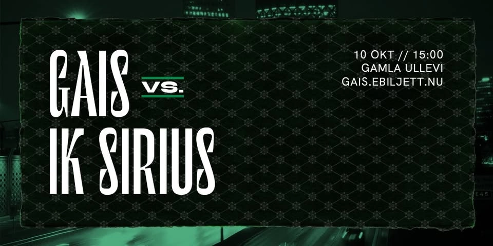 GAIS - IK Sirius i Allsvenskan
