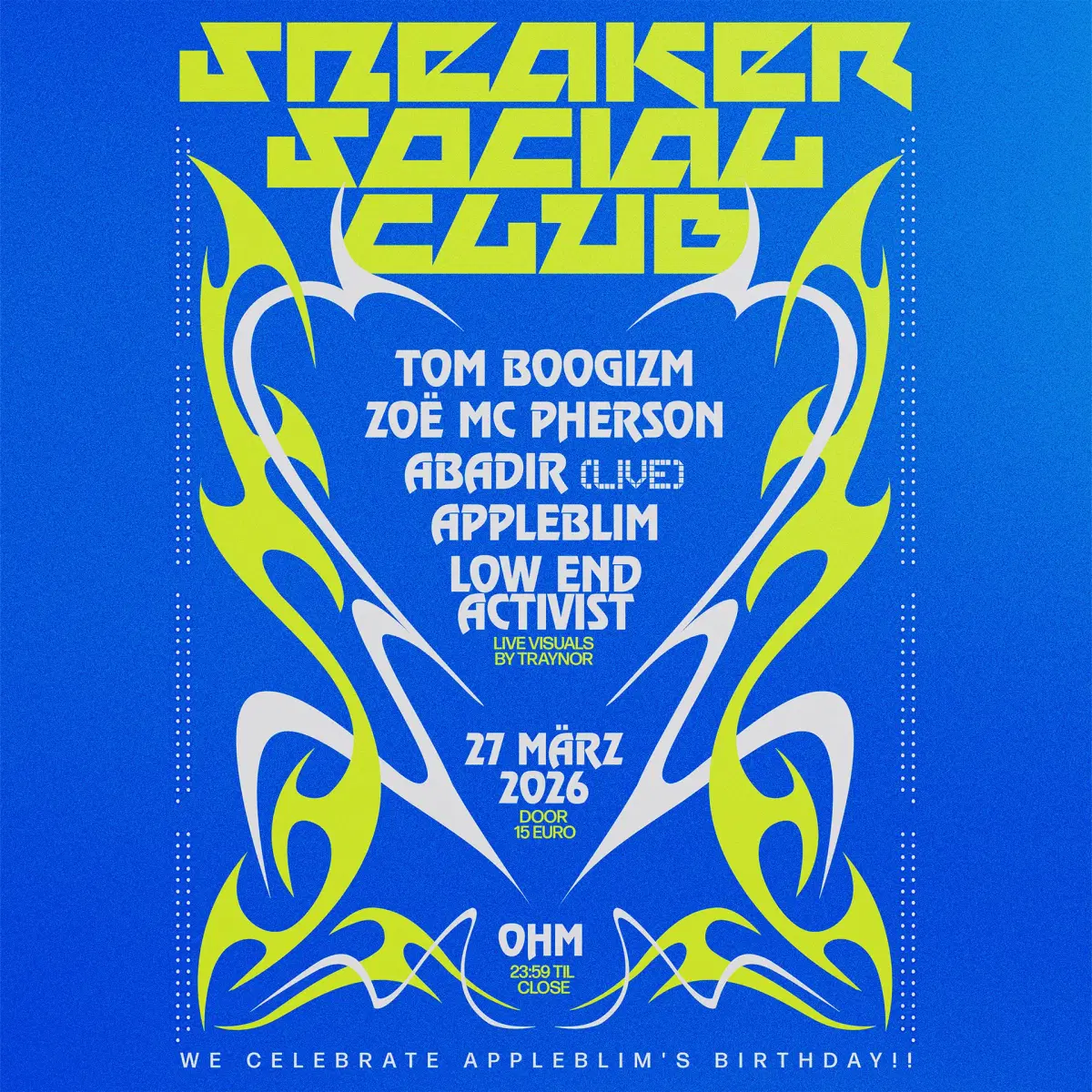 Sneaker Social Club with Tom Boogizm, Zoë Mc Pherson + ABADIR