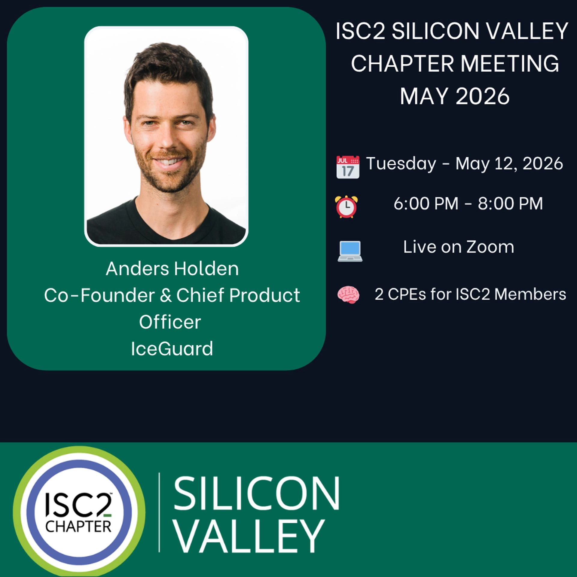 ISC2 Silicon Valley - May 2026 Chapter Meeting