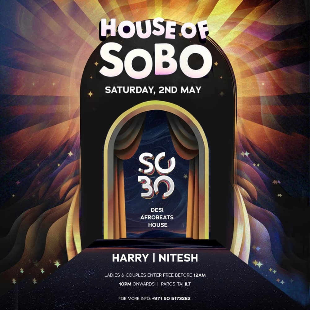 House of Sobo | Sat, 2nd May | Paros | Nitesh & Harry