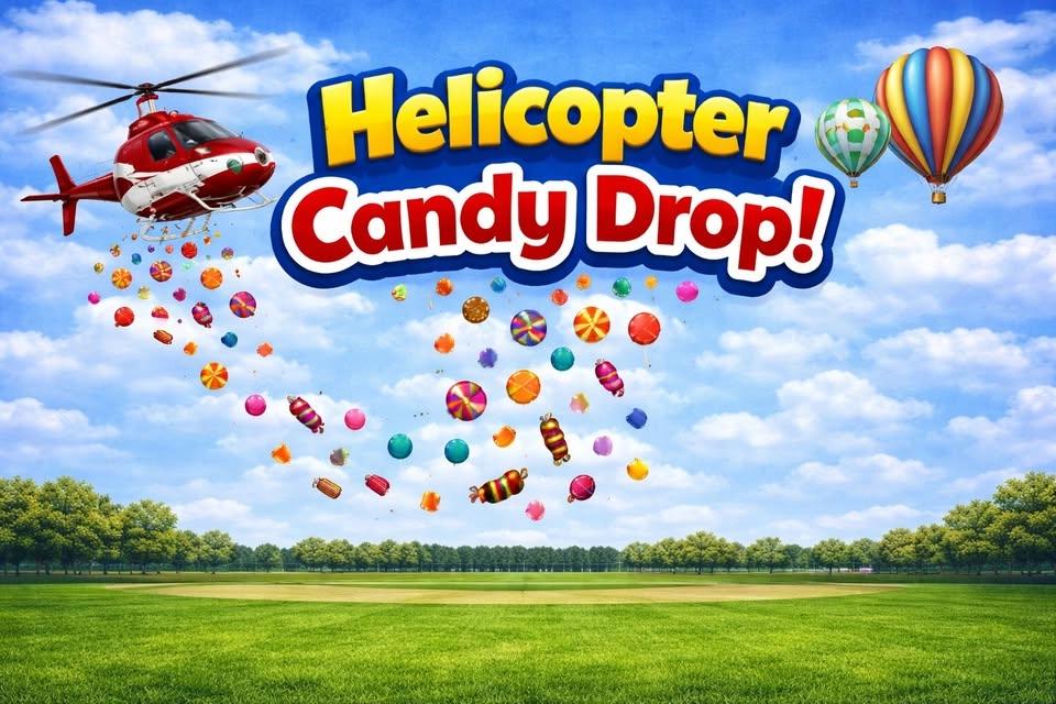 Helicopter Candy Drop at Waterford Balloonfest
