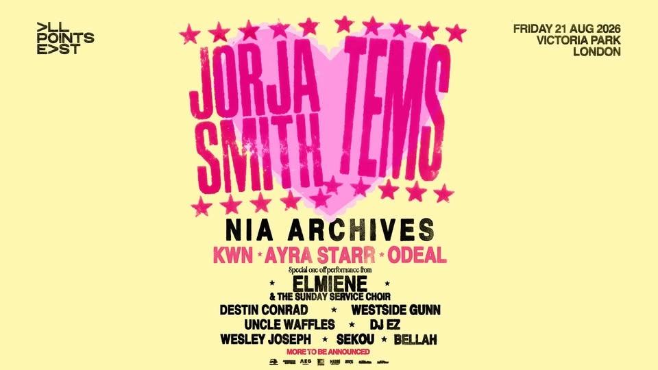 Jorja Smith + Tems headline All Points East