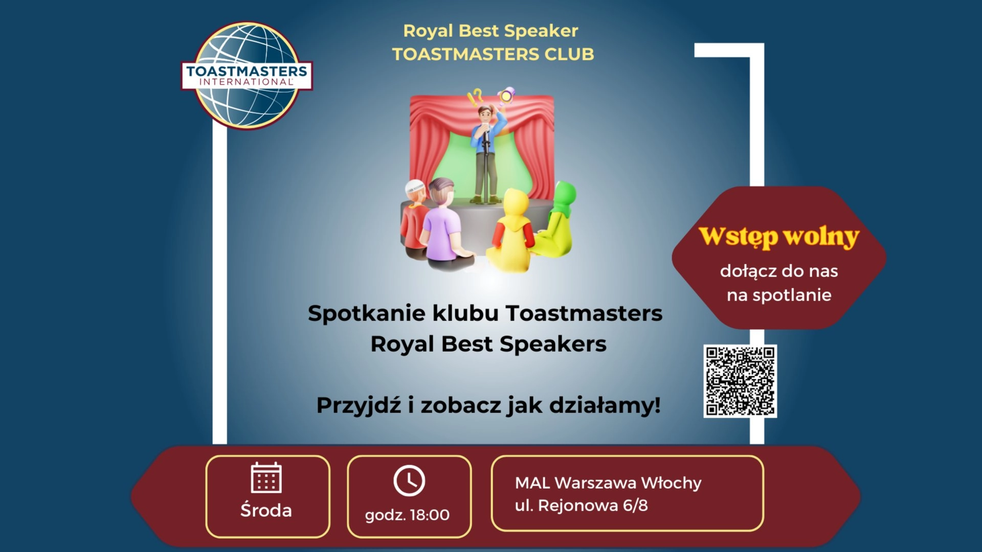 🗣Przemawianie publiczne z klubem Toastmasters Royal Best Speakers