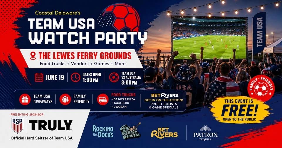 FREE TEAM USA Watch Party Presented By Truly - at Rocking The Docks