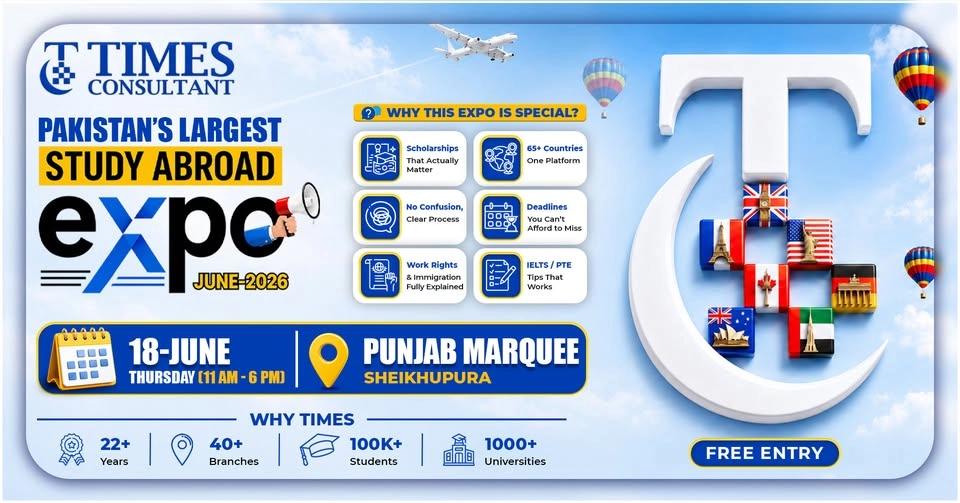 SHEIKHUPURA π¨ Punjab Marquee, Sheikhupura 18 June β Thursday (11 AM β 6 PM)